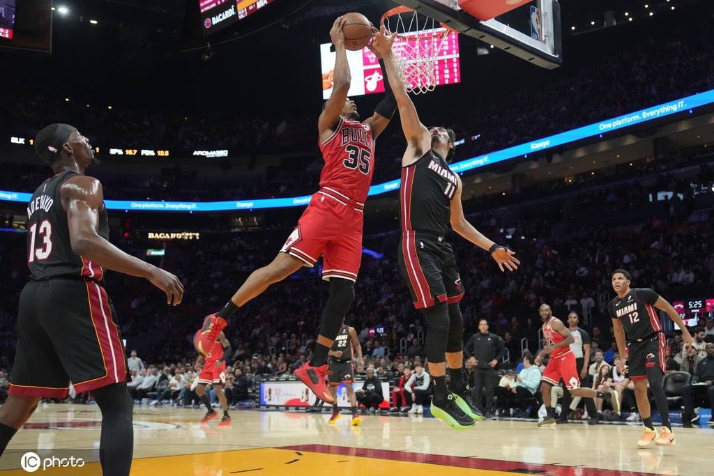 武切维奇12分阿德巴约20分 公牛不敌热火